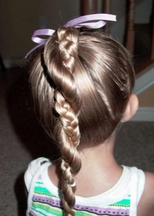 Прическа из хвостиков девочке. Косички для девочек пошагово для начинающих 12