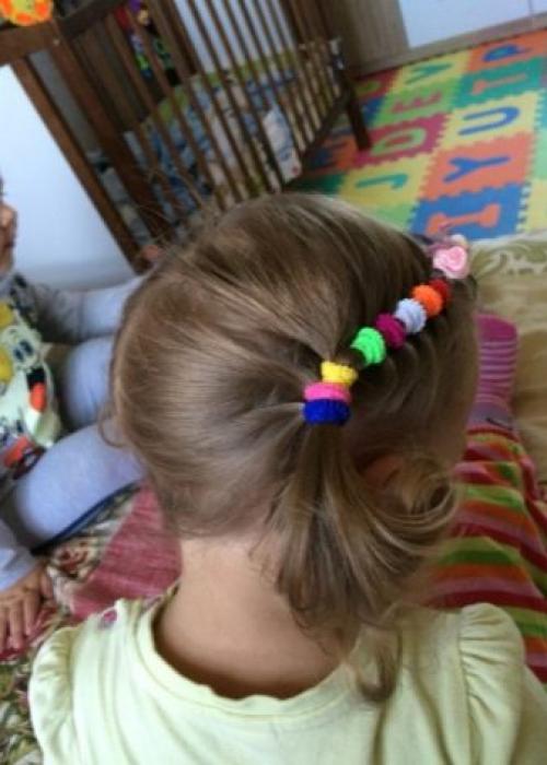 Прическа из хвостиков девочке. Косички для девочек пошагово для начинающих 16