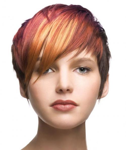 Сочетание цветов на волосах. Двухцветное окрашивание для коротких волос