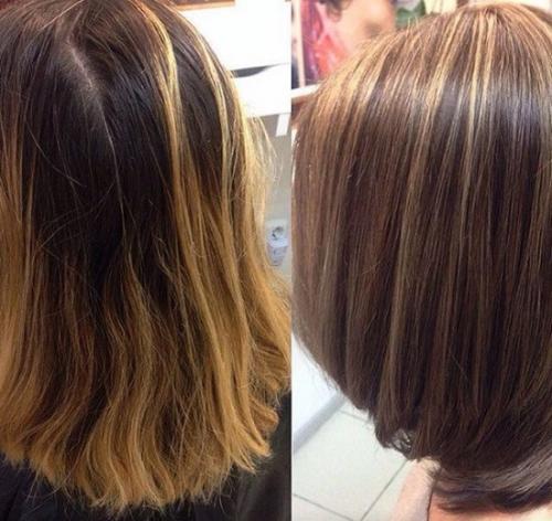 Омбре шатуш Балаяж на короткие волосы. Преимущества модного окрашивания Балаяж на темные короткие волосы, отличия от Омбре, шатуша и других модных техник