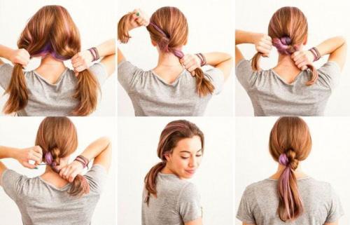 Хвост с выпущенными прядями, как сделать. Элегантный конский хвост 16 Хвост с выпущенными прядями, как сделать. Элегантный конский хвост 16