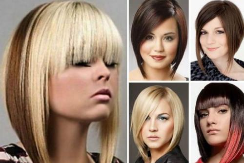 Короткое каре на удлинение с челкой. Подбор челки для каре 23