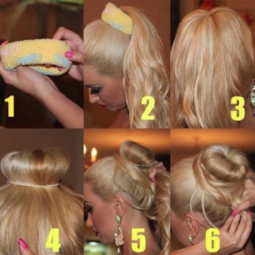 Как самой сделать укладку на средние волосы. Как уложить волосы феном 14