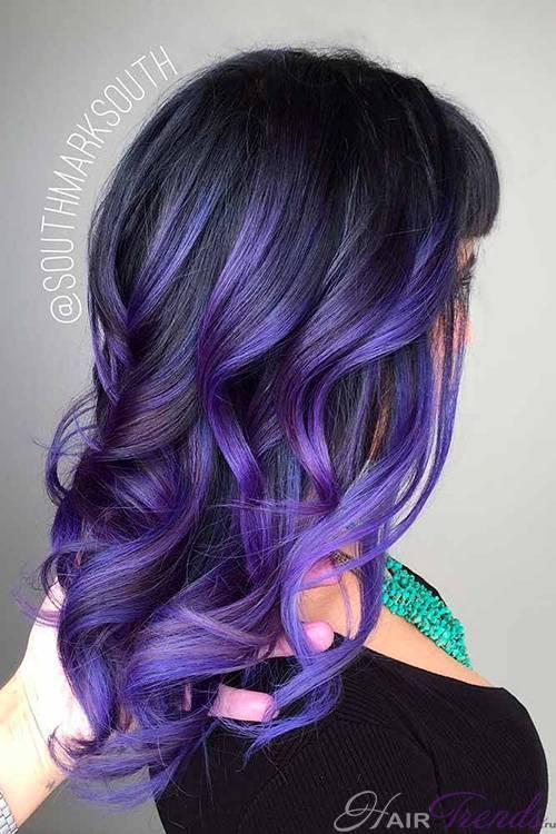 Фиолетовый цвет волос. Выбираем лучший фиолетовый оттенок для ваших волос