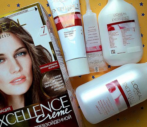 Лореаль экселан.  Краска для волос Excellence Creme от L'Oreal #7