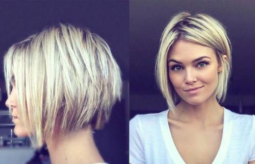 Короткое каре на светлые волосы. Кому подойдет 04