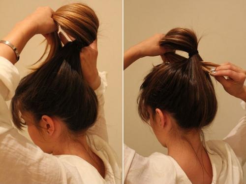 Прическа пучок для девочки. Прически для девочек своими руками 23 Прическа пучок для девочки. Прически для девочек своими руками 23