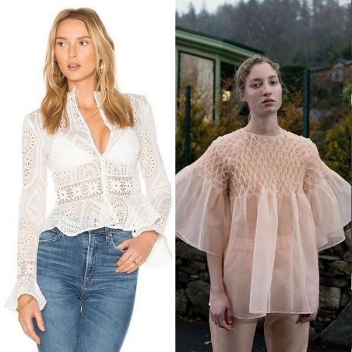 Синяя прозрачная блузка. Прозрачные блузки: модные фасоны и модели