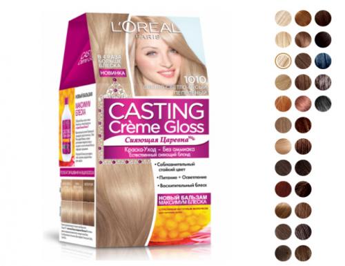 Краска для волос лореаль каштан. Палитра краски L’Oreal Paris Casting Creme Gloss