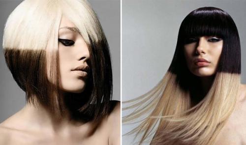 Двутональное окрашивание волос. Виды омбре
