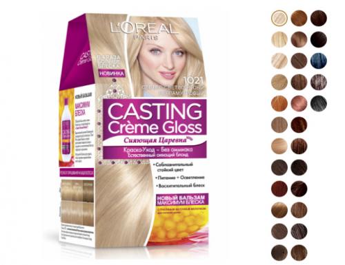 Краска для волос лореаль каштан. Палитра краски L’Oreal Paris Casting Creme Gloss