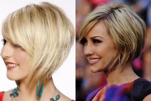 Стрижки на короткие волосы с челкой лесенка. Стрижка лесенка на короткие волосы