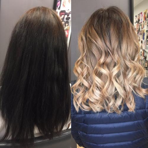 Выйти из черного цвета волос мелированием. Выйти из черного цвета в блонд без рыжины и желтизны? Част.