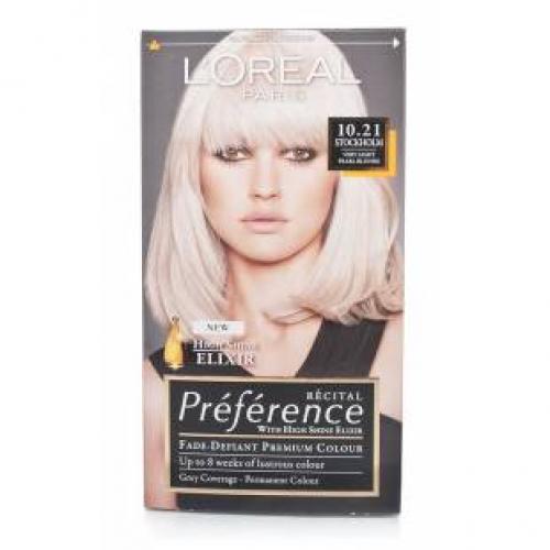 Лореаль преферан. 21 инструкция. L'Oreal Paris краска для волос (10.21 Стокгольм светло-светло-русый перламутровый осветляющий) / Preference Infini. 21 Stockholm Extra Light Pearl Blonde