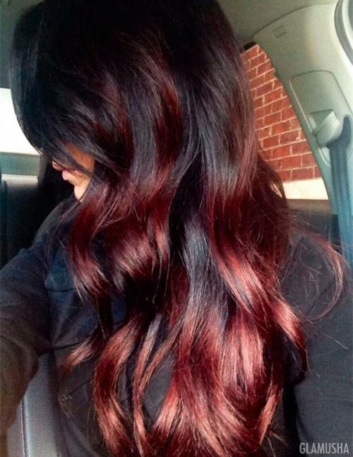 Спелой вишни цвет волос. Вишнёвое Bombre: новый тренд в окрашивании волос