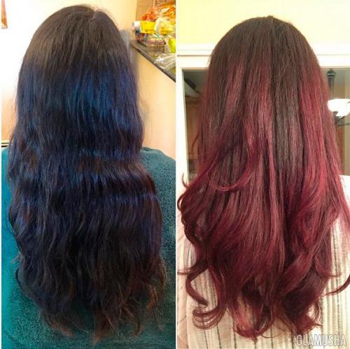 Спелой вишни цвет волос. Вишнёвое Bombre: новый тренд в окрашивании волос