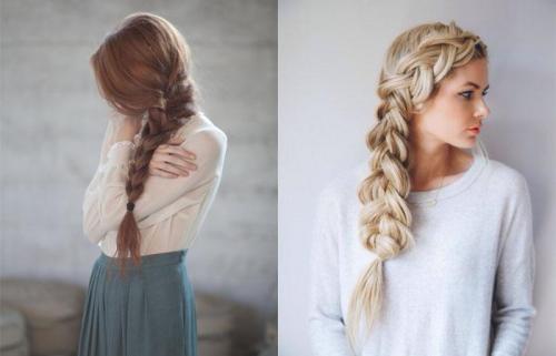 Объемная коса на бок. Коса на бок: модный выбор знаменитых девушек 03