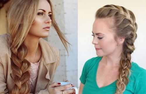 Объемная коса на бок. Коса на бок: модный выбор знаменитых девушек 05