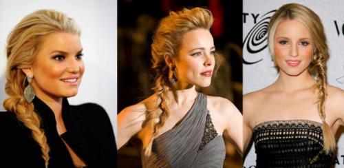 Французская коса на бок 01