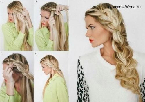 Коса на бок объемная. Как заплести косу на бок самой себе: 12 способов с пошаговыми фото