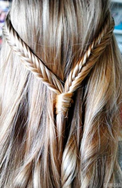 Рыбий хвост 2 косы пошагово. Коса «Рыбий хвост»: как плести + 15 вариантов причесок с инструкцией