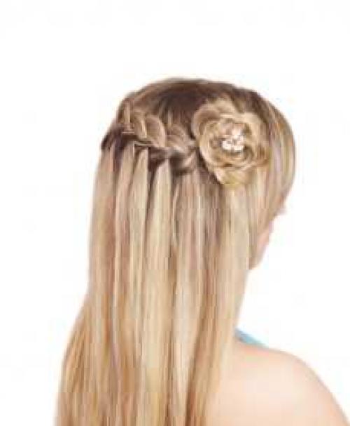 Коса на короткие волосы водопад. У прически множество плюсов: 20