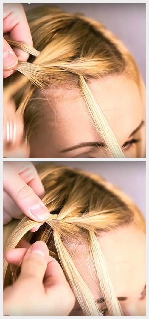 Коса на короткие волосы водопад. У прически множество плюсов: 05