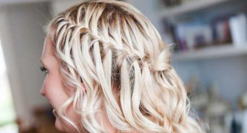 Коса на короткие волосы водопад. У прически множество плюсов: 17