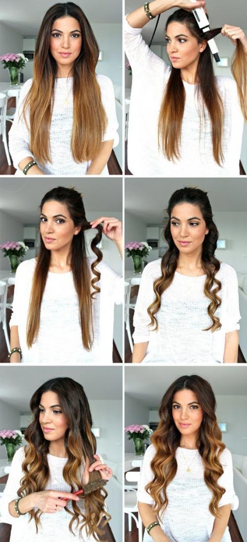 Как сделать укладку дома на длинные волосы. Как уложить утюжком волосы большой длины?