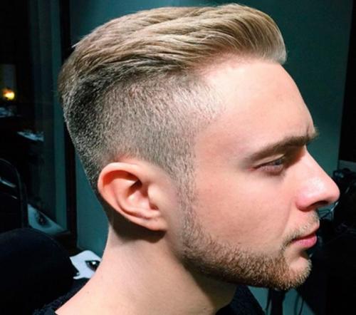Мужская стрижка с выбриванием висков и затылка. Варианты