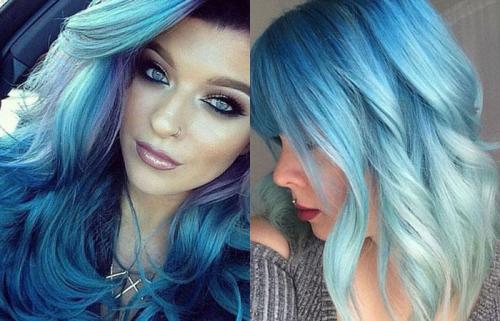 Как покрасить волосы в домашних условиях в синий цвет. Стойкие средства 02