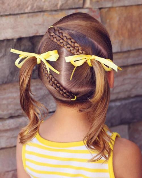 Пошаговые прически для детей. Оригинальные хвостики