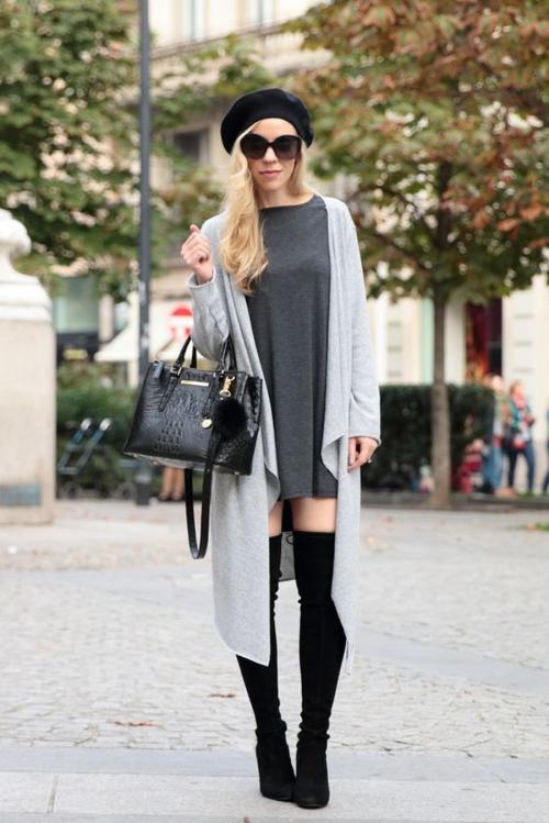 Кардиган с рубашкой женский. Как создать стильный образ