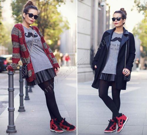 Высокие сникерсы. С чем носить сникерсы на танкетке и без: фото и видео