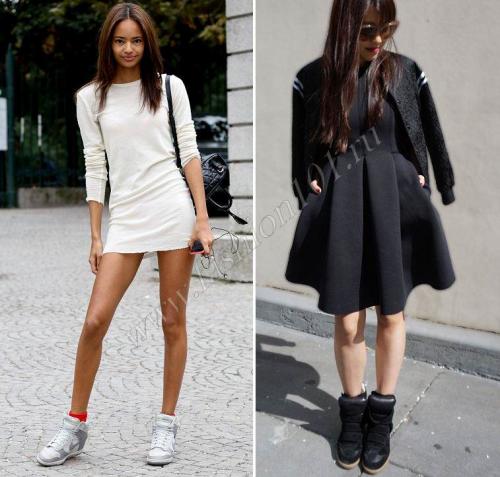 Высокие сникерсы. С чем носить сникерсы на танкетке и без: фото и видео