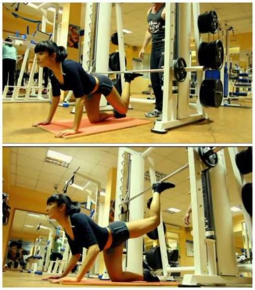 Отведение ноги назад