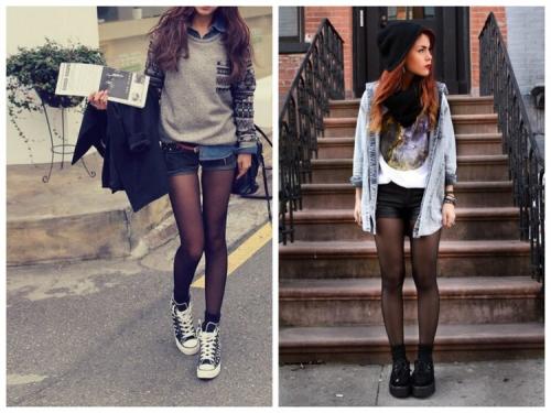 Образы с шортами и колготками. Весна в деталях. Как носить шорты, чтобы было не вульгарно?