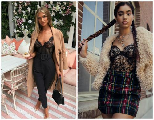 Боди с открытыми плечами с чем носить. Интересные фасоны