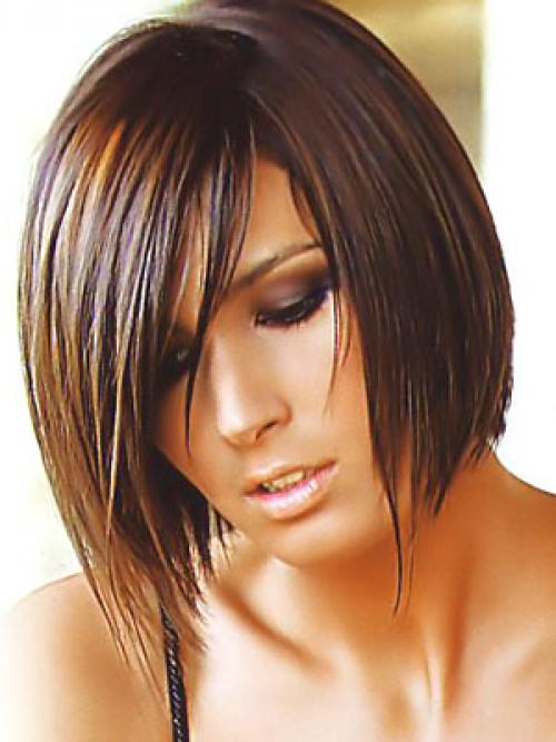 Стрижка одной длины по всей голове.