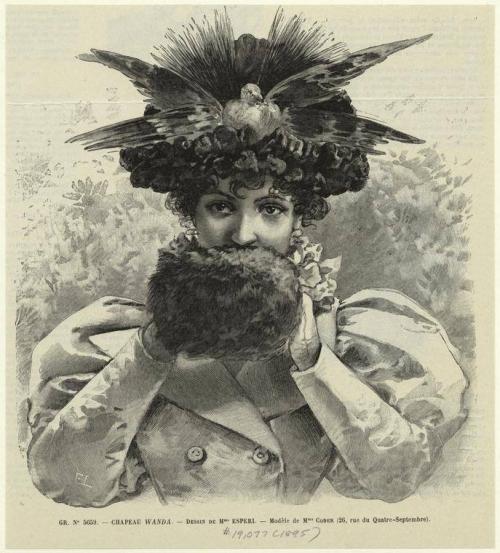 Дамские шляпы 19 века.