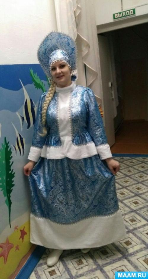 Костюм снегурочки своими руками. Мастер-класс изготовления костюма для Снегурочки.