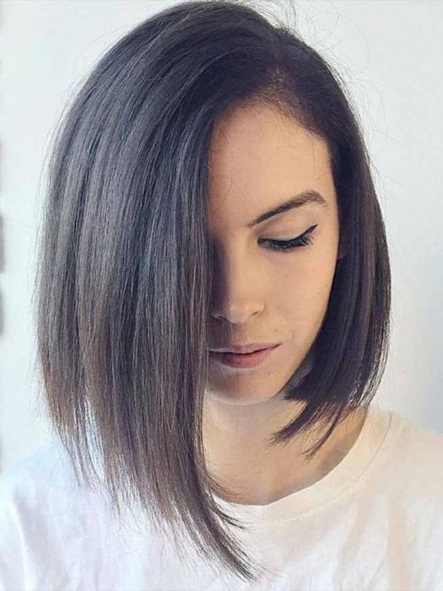 Каре косое. 6 классных идей причёски косое каре с модной асимметрией