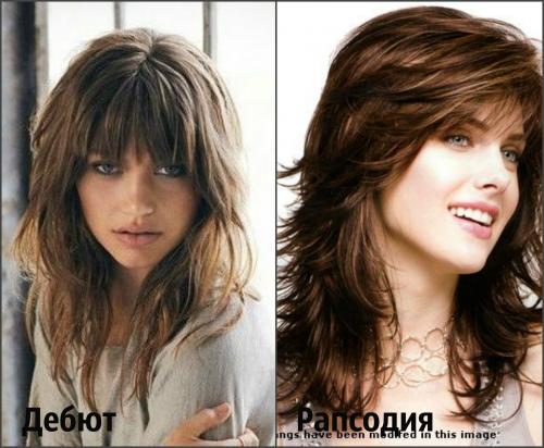 Стрижка дебют на средние и короткие волосы