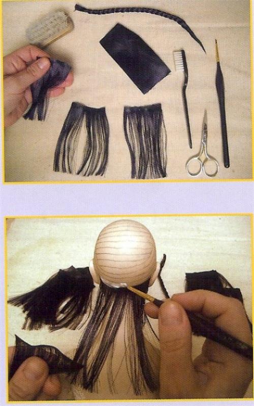 Волосы из атласной ленты для куклы своими руками. Волосы для кукол из атласных лент