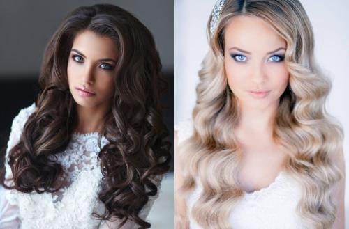 Объемные локоны на длинные волосы