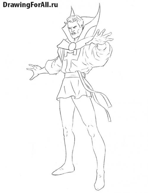 Прическа доктора Стрэнджа. Как нарисовать доктора Стрэнджа