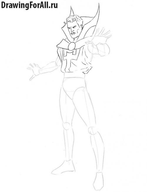 Прическа доктора Стрэнджа. Как нарисовать доктора Стрэнджа