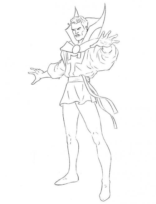 Прическа доктора Стрэнджа. Как нарисовать доктора Стрэнджа