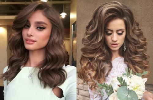 Объемные локоны на длинные волосы