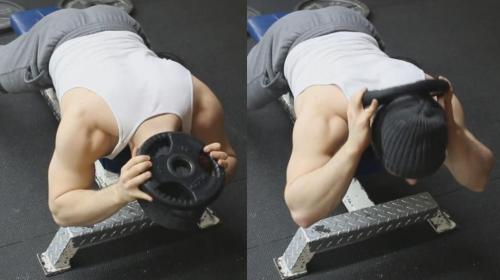 Бычья шея у мужчин. Наклоны головы с отягощением